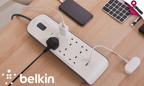 Belkin 8-in-1 Surge Protection Extension Strip!